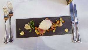 Seaweed crumbed Tuna served with The Starlet. YUM!