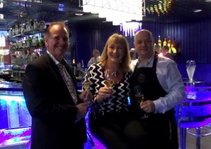 Misha & Andy with Dragan Unic at the amazing Glass Bar at Kosta Boda Art Hotel